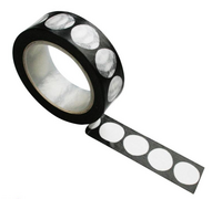 Zoedt Masking tape zwart met witte grote dots