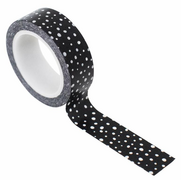 Zoedt Masking tape zwart met witte dots