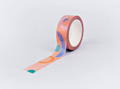 The Completist Masking tape Pink Memphis brush