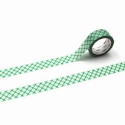 MT Masking tape overlapped fine gingham check green
