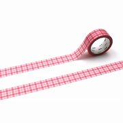 MT Masking tape overlapped wide gingham check pink