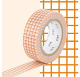 MT Masking tape ruitjes oranje_