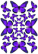 Fietsstickers vlinders paars