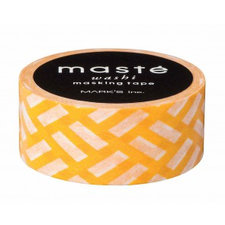 Washi tape Masté strepen motief oranje/geel