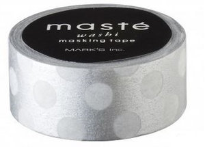 Masking tape Masté stippen zilver