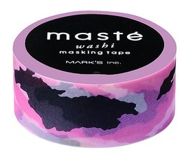 Masking tape Masté camouflage roze