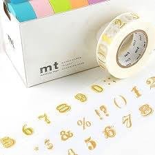 MT Masking tape number symbol gold
