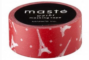 Masking tape Masté Eiffeltoren rood