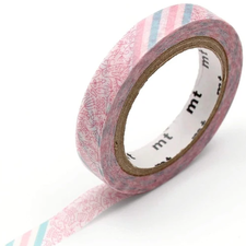 MT Masking tape SLIM pink flower stripe