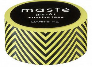 Masking tape Masté geel zwart