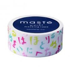 Masking tape Masté multicolor Japanse tekens