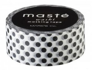Masking tape Masté stippen zwart op wit