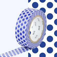 MT Masking tape blauwe stippen