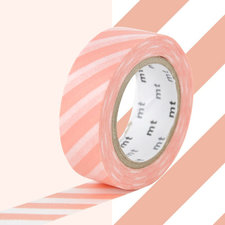 MT Masking tape strepen zalm roze