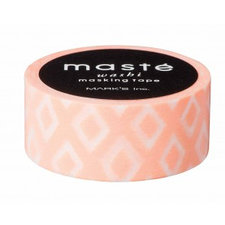 Masking tape Masté zacht oranje-diamant polka