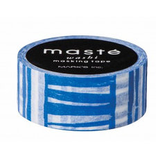 Washi tape Masté marine blauw gestreept