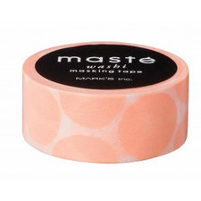 Masking tape Masté licht oranje met grote stippen