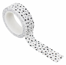 Zoedt Masking tape wit met zwarte plusjes