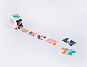 The Completist Masking tape Memphis brush stamp