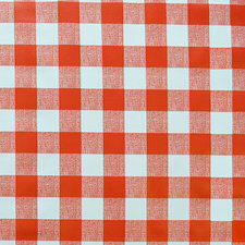 50x140cm Restje tafelzeil grote ruit rood