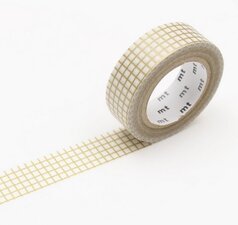 MT Masking tape ruitjes goud