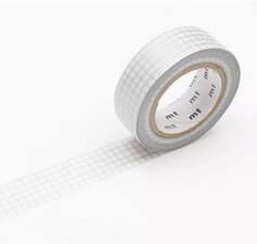 MT Masking tape ruitjes zilver