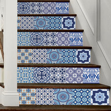 Trapstickers Griekse wandtegeltjes (6 stroken)